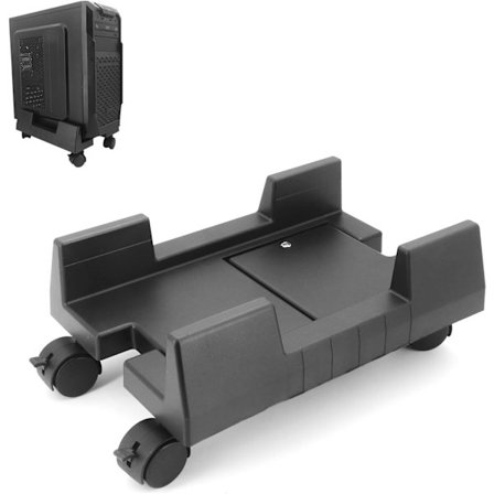Computer Tower Stativ, Justerbar PC Tower Stativholder med Rullende Hjul, Justerbar Mobil CPU Stativ til Gulvtæppe Gaming PC Kabinet, Passer til Hom