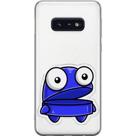 Kompatibel Mobilcover til Samsung Samsung Galaxy S10e Blå tegneseriefigur med åbent udtryk og store øjne i sjov illustration