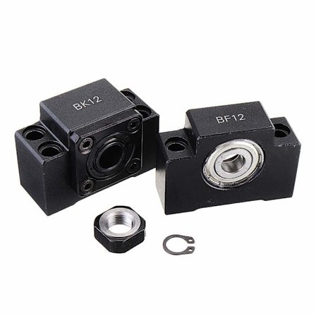 2 stk. Bk12 Bf12 kugleskrue endestøtter til Sfu1605 Sfu1610 kugleskrue CNC