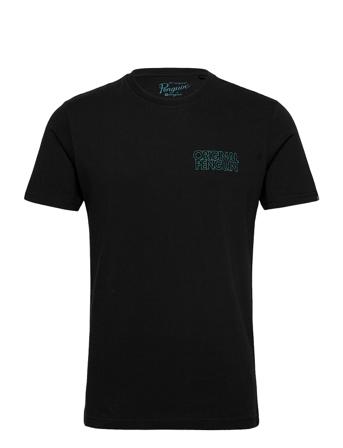 Embroidered Type Logo T-Shirt Black Original Penguin