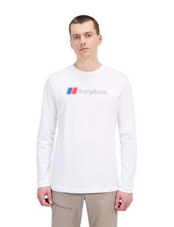 Berghaus Bg M Berghaus Big Logo Ls Tee - White - M