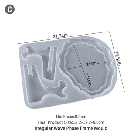 Gör-det-själv Fotoram Form Rektangel Oval Molds Med Stan