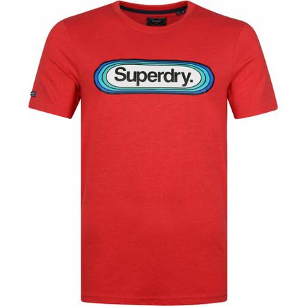 Superdry, T-Shirt Rood, Heren, Maat:L,polyester