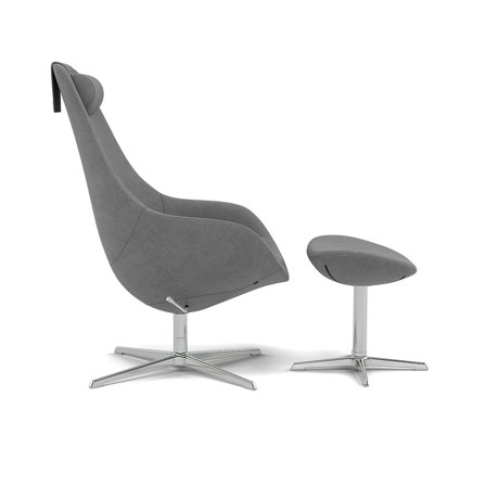 Varier Furniture Kokon - Grey Wool - Chrome base