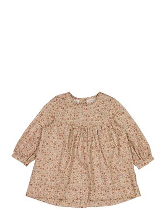 Dress Fenja Dresses & Skirts Dresses Casual Dresses Long-sleeved Casual Dresses Multi/mönstrad Wheat