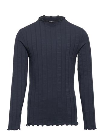 Nkfnoline Ls Slim Top T-shirts Long-sleeved T-shirts Navy Name It