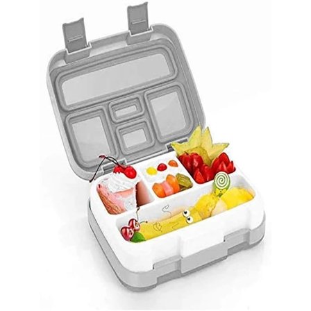 Madkasse til børn med rum, Opdelt madkasse med 5 rum