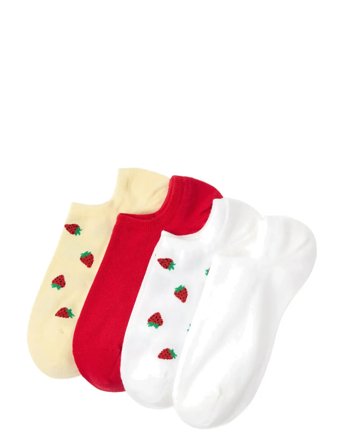 Lindex | Sock Low Ankle 4 P Mini Fruits | 39/41
