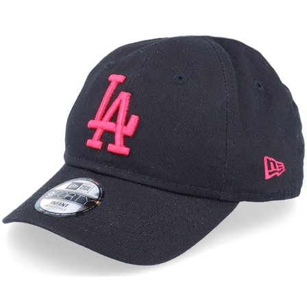 Kinder New Era - MLB Schwarz adjustable Cap - Kinder Los Angeles Dodgers Kinder League Essential 9FORTY Black/Pink Adjustable @ Hatstore