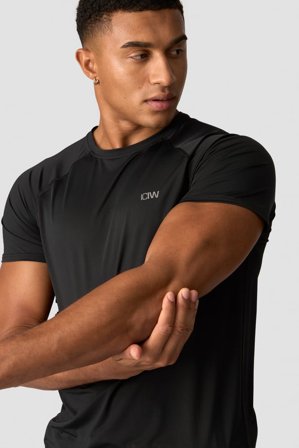 ICANIWILL - Workout Melange T-shirt Men Black - Herre - ICIW
