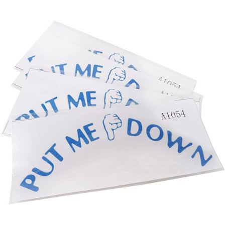 4 sett med morsomme, vanntette og flyttbare påminnelsesdekorasjoner for toalettseter (blå)