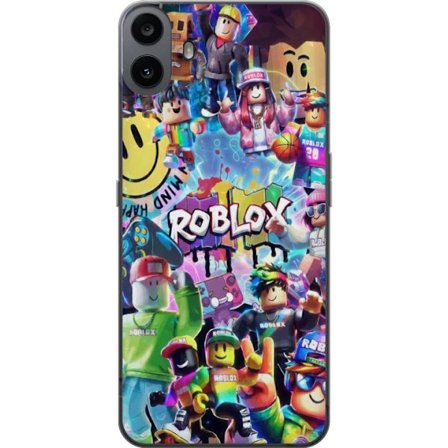 Kompatibelt Mobildeksel til Nothing Nothing CMF Phone 1 Stor fargerik Roblox-verden med mange karakterer, energifull spillillustrasjon perfekt for bar