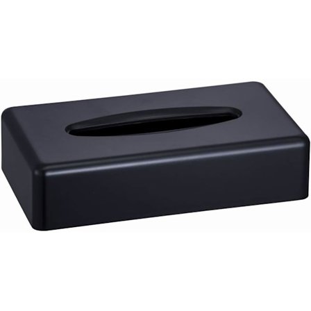 Tørkepapirholder Svart, Rektangulær ansiktsserviett Dispenser Holder Kleenex Flat Serviett Dispenser Baderomsinnredning Benkeplater