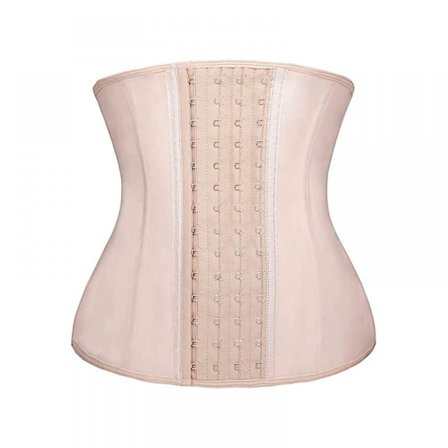 Midjetränare för kvinnor Underbust Latex Sport Girdle Korsetter Timglas Kroppsformare(hudfärg)