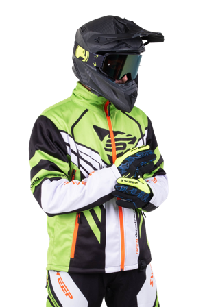 Geacă Sweep Racing Division 2.0 verde/alb/negru/portocaliu S