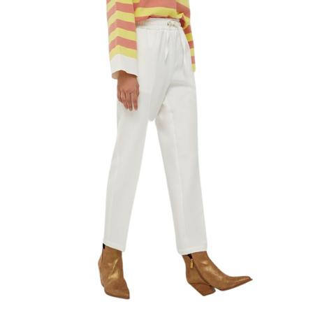 Liu Jo Straight Broek , Wit , Dames , Maat: M