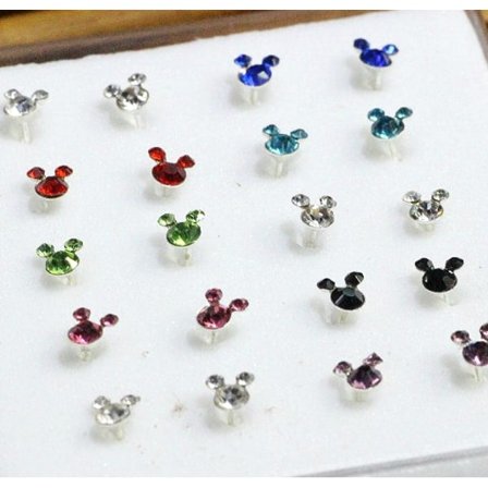 925 Silver Jeweled näsa Stud