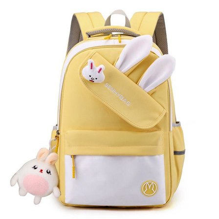 Student ryggsäck ny skolväska college gymnasium student casual stor kapacitet ryggsäck flickor ryggsäck-gul