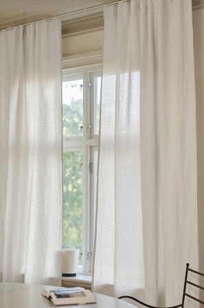 Jotex - Gardin Linmiks 2-pakke Naturhvit - LINA - Kjøp Lingardiner hos Jotex