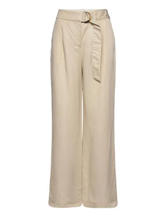 Pants Woven Leveälahkeiset Housut Beige Esprit Collection