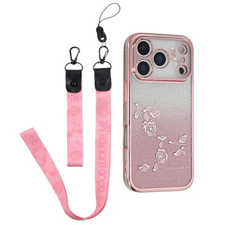 Kompatibel med iPhone 17 Pro Max Cover Blomstermønster TPU Gradient Telefon Cover med Snore - lingling}