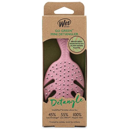 WetBrush Go Green Mini Detangler Pink, Hår, Hårbørster, Detangling Børster