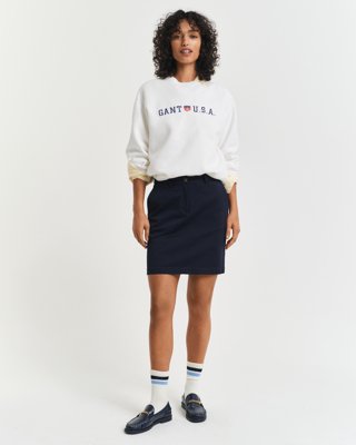 GANT - Chinoskjørt i bomull med stretch til dame evening blue
