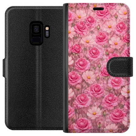 Kompatibelt Lommeboketui til Samsung Galaxy S9 Petal Reverie Blush Rose