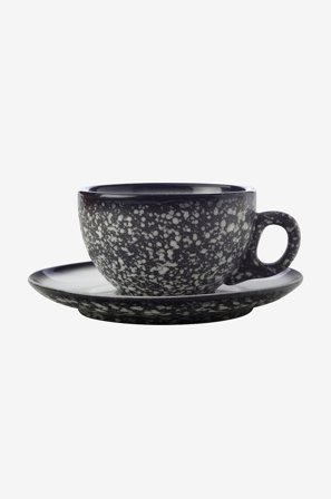 Maxwell & Williams - Kop og underkop Caviar 250 ml - Flerfarvet - Kopper & krus - Fra Homeroom