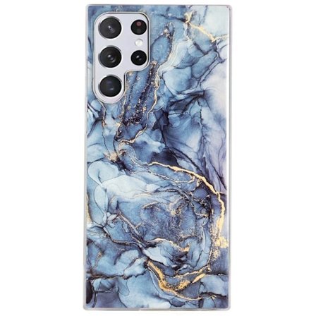 Marmormotiv Samsung Galaxy S22 Ultra skal - Grå