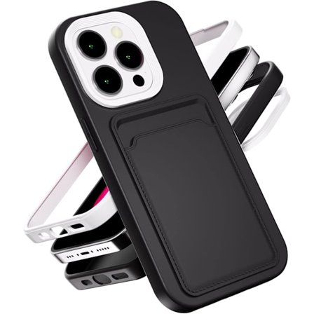 Mobilskal Kompatibla med Apple iPhone 16 Plus Skal, Mjukt TPU Telefonskal med Kreditkortshållare