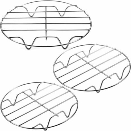 Osien ilmakeittimen ritilä höyrytysjäähdytystelineet 304 ruostumattomasta teräksestä pyöreä teline monikäyttöiset keittiövälineet keittiövälineet 
