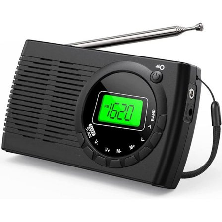 Tendak Liten Radio Batteridriven FM/AM/SW, Mini Bärbar Radio