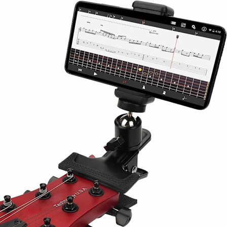 Gitar Hodetelefonholder, Gitarhode Klips Mobiltelefonholder For Gitar/elektrisk Gitar/bass/ukulele