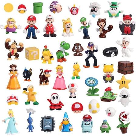 48-pak Super Mario Bros. Mini Figurer Dukke Model Ornamenter-Perfet