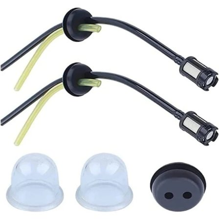 5 stk. brændstofslanger til buskrydder, reservedele, brændstoffilter til græsslåmaskine, hækkeklipper, kanttrimmer