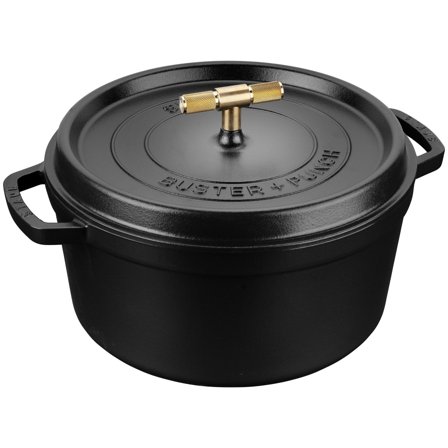 Staub Buster+Punch rund gryta 28 cm, mässingknopp | Matlagning > Kokkärl & Stekpannor > Grytor | Bagaren och Kocken