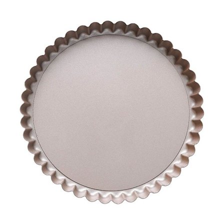 Tærteform med aftagelig bund 8 tommer Quicheform Riflet tærteform