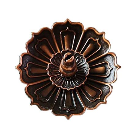 Enkelskikts Lotus Rökelsebrännare Rökelsebrännare Rack Röd Koppar