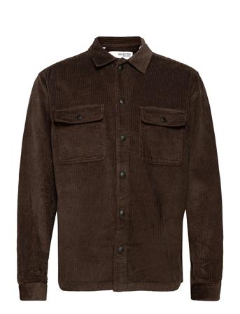 Slhloosedecker Overshirt Ls Cord W Brown Selected Homme