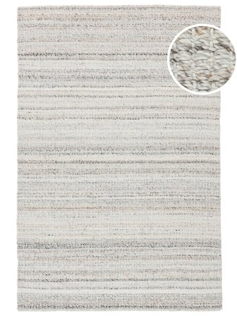 Tvättbar Liten Pitea Matta - Ljusbeige 140X200