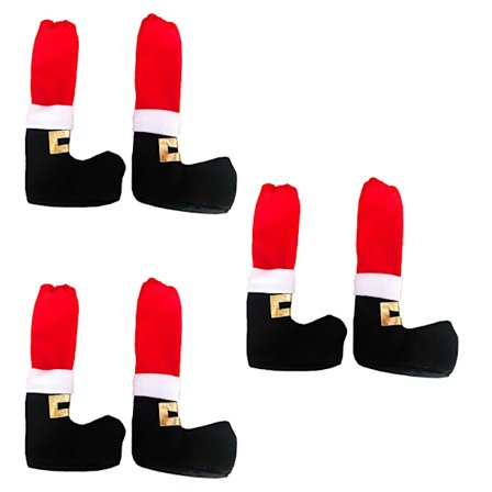 3st tomteskor för dina stolar: Julbensskydd för stolar och bord