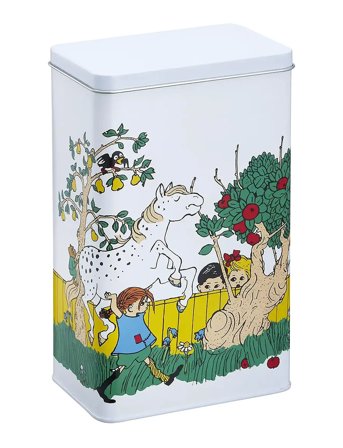 Muurla Pippi Coffee Tin Jar The Way Home - White - H20CM
