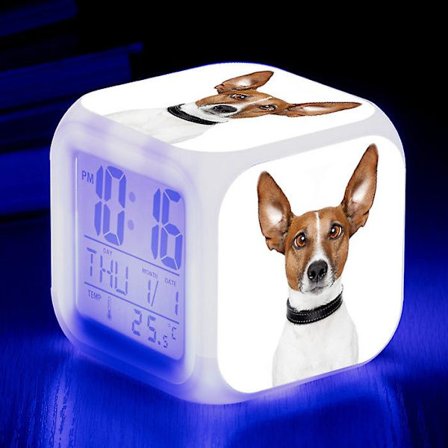 Dww-vækkeur Hunde Billed Vækkeur B Lys USB Børn LED Ur Tegneserie Nattelys Flash 7 Farve Skiftende Digitalt Ur Bordur l