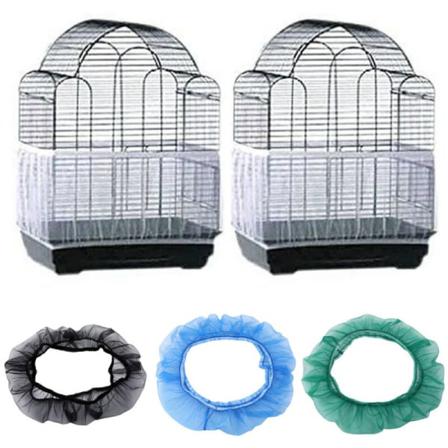 Creative Catcher Guard Mesh Gauze Bird Cage Cover Black L Jewelr