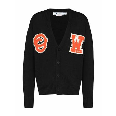 Off White Omhb014C99Kni0011020 Cardigan Sort, Herre Cardigans