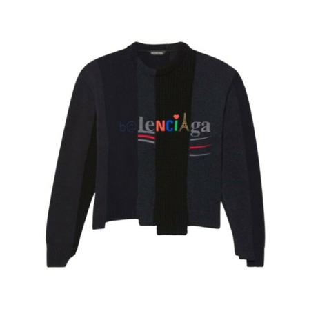 Balenciaga, Crewneck Czarny, Mężczyzna, Rozmiar: S