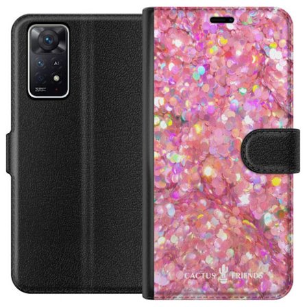 Kompatibelt Lommeboketui til Xiaomi Xiaomi Redmi Note 11 Pro 5G Cactus and Friends – PinkGlitter