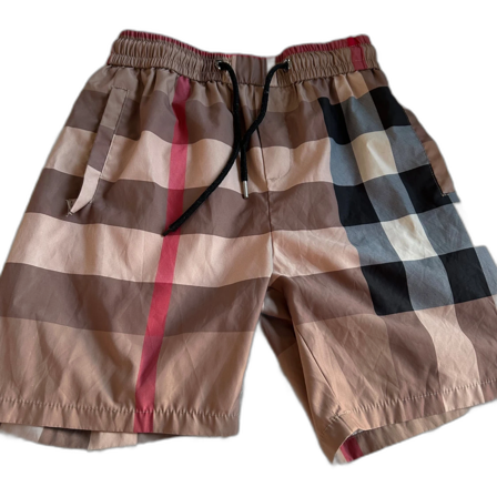 Rutig Burberry shorts med snörning