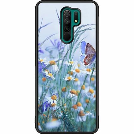Xiaomi Redmi 9 Svart Skal Blommor